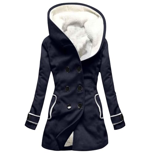 Litale Softshelljacke Damen Jeansjacke Mädchen Jacke Damen Herbst Stepp Jacken Damen-Jacken Wolters Hundemantel Regenkleidung Fahrrad Damen Dünne Daunenjacke Damen Regenjacke(MarineXXL) von Litale