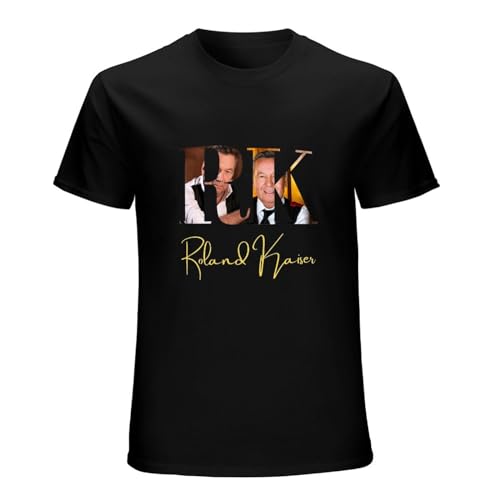 Roland Kaiser-Roland Kaiser Festival- Roland Kaiser Merch Anime Funny Cute Clothes Mens Graphic Anime Short-Sleeve T-Shirt Black L von LiteMaid