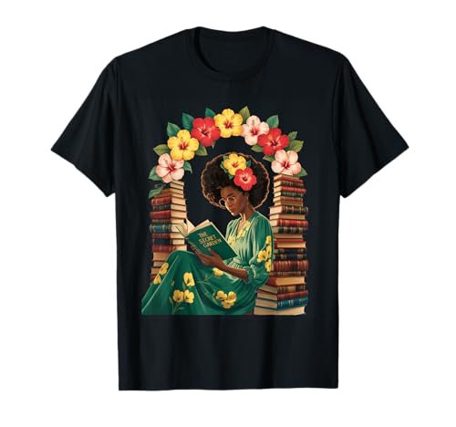 Buchliebhaber Spruch Frau liest umgeben von Blumen Mama T-Shirt Buchliebhaber Spruch Frau liest umgeben von Blumen Mama T-Shirt von Literary Quote Reader Feminist Aesthetic Nature