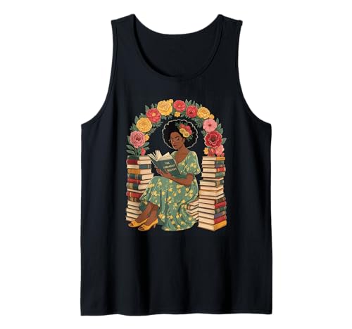 Buchliebhaber Spruch Frau liest umgeben von Blumen Mama Tank Top Buchliebhaber Spruch Frau liest umgeben von Blumen Mama Tank Top von Literary Quote Reader Feminist Aesthetic Nature