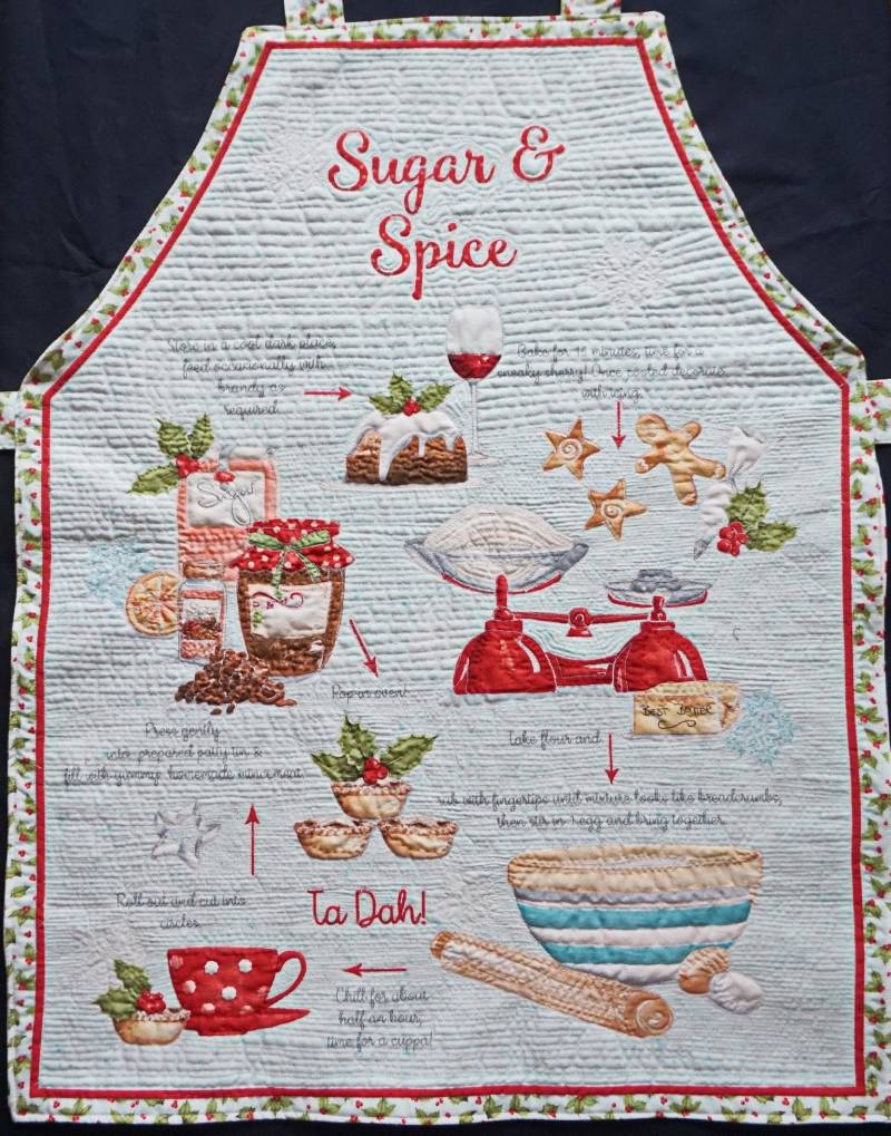 Weihnachts-Schürze, Quilt Schürze Zum Kochen. Grillen, Backen, Stoffmodell "Sugar & Spice" von LithaQuilts