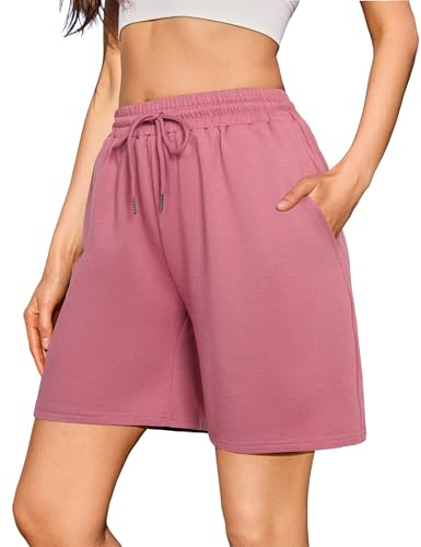 Litherday Jogginghose Damen Kurze Sporthose Kurze Hosen Laufhose Freizeithose Trainingshose Shorts Damen Sommer mit Taschen Elastischer Bund für Running Gym von Litherday