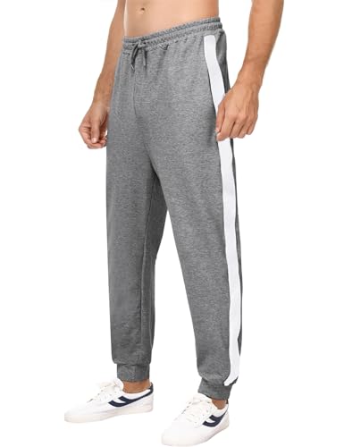 Litherday Jogginghose Herren Lang Sporthose Baumwolle Freizeithosemit Taschen und Elastischer Bund, Dunkelblau, S von Litherday