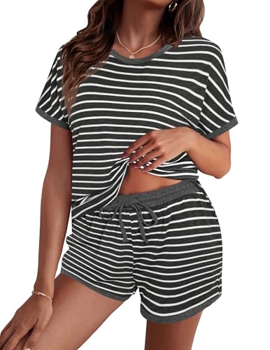 Litherday Schlafanzug Damen Kurz Pyjama Kurzarm Baumwolle Pyjamas Set Nachtwäsche Set Zweiteiliger mit Damen Pyjamahose und Shirt Rundhals Elastischer Bund Taschen Sleepwear Sommer Litherday Schlafanzug Damen Kurz Pyjama Kurzarm Baumwolle Pyjamas Set Nachtwäsche Set Zweiteiliger mit Damen Pyjamahose und Shirt Rundhals Elastischer Bund Taschen Sleepwear Sommer von Litherday
