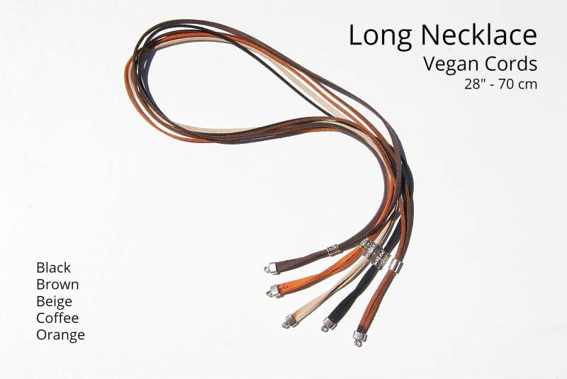 Diy Boho Frauen Lange Halskette 68 "In Vegan Cord Ist in Mehreren Farben Erhältlich, Personalisiert Diesen Handgefertigten Schmuck Mit Charms von LithoBaia