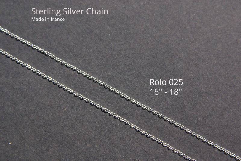 Rolo 925 Sterling Silber Kette Halsketten Für Frauen, Kabel Schmuck Hergestellt in Frankreich Ketten Halskette von LithoBaia