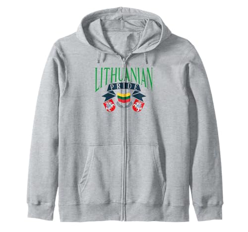 Litauische Pride-Flagge und Vytis für Männer und Frauen. Kapuzenjacke von Lithuanian Pride Products