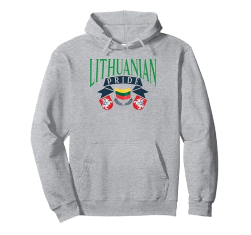Litauische Pride-Flagge und Vytis für Männer und Frauen. Pullover Hoodie von Lithuanian Pride Products