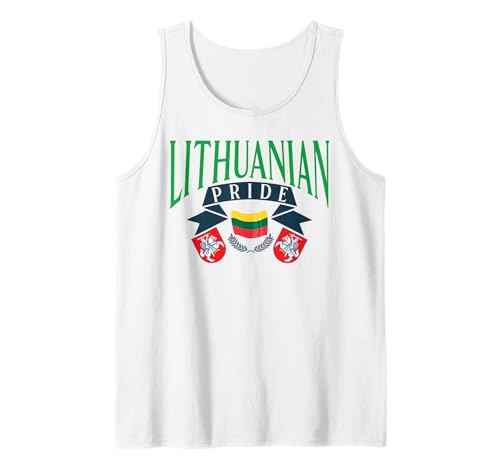 Litauische Pride-Flagge und Vytis für Männer und Frauen. Tank Top von Lithuanian Pride Products