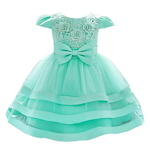 Lito Angels Blumenmädchen Hochzeit Kleid Elegantes Ballkleid Prinzessinenkleid für Baby Mädchen Größe 6-12 Monate 80 Mintgrün Grün 424 von Lito Angels