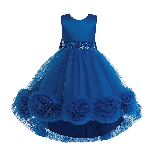 Lito Angels Elegantes Prinzessin Kleid Hochzeit Blumenmädchen Ballkleid Tüllkleid für Kleinkind Mädchen Größe 3-4 Jahre 104, Königsblau (Tag-Nummer 110) von Lito Angels