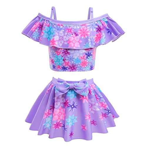 Lito Angels Encanto Isabella Badeanzug Zweiteiler für Kinder Mädchen, Badekleid Schwimmanzug Größe 4-5 Jahre 110 von Lito Angels