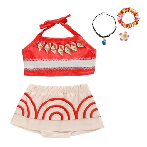 Lito Angels Prinzessin Tankini Badeanzug Zweiteiler mit Zubehör für Kinder Mädchen, Sommer Bademode Schwimmanzug Größe 2-3 Jahre 98 von Lito Angels
