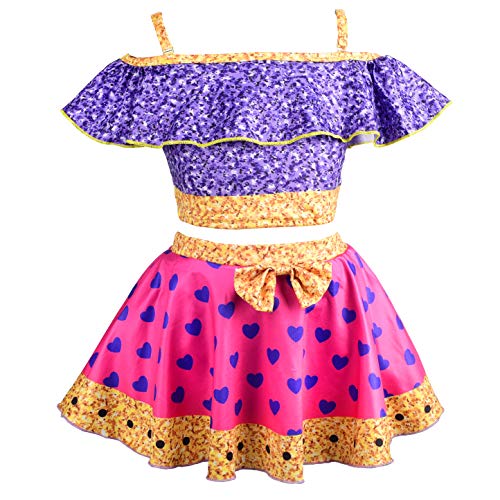 Lito Angels Super BB Zweiteiler Badeanzug für Kinder Mädchen, Tankini Bademode Sommer Strand Größe Gr. 8-9 Jahre 134 von Lito Angels