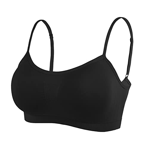 Litthing Damen Sport BH Nahtlos Komfort-BHS Gepolsterte Damen-Oberteile Verstellbarer Träger Bralettes Weste-Stil Athletisches kabelloses Wickel-Brust-Crop-Top für Yoga Fitness Training von Litthing