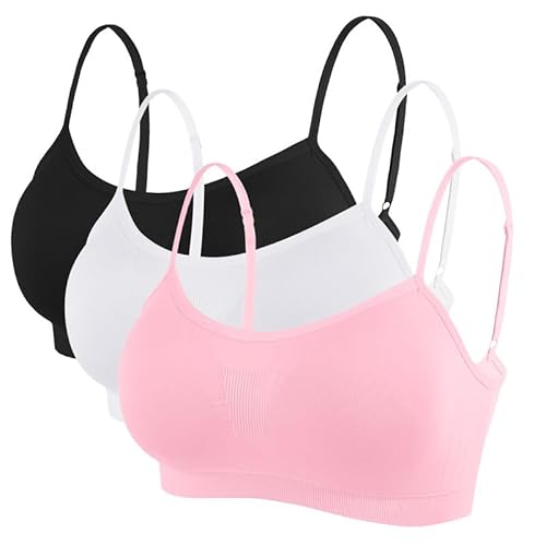 Litthing Damen Sport BH Nahtlos Komfort-BHS Gepolsterte Damen-Oberteile Verstellbarer Träger Bralettes Weste-Stil Athletisches kabelloses Wickel-Brust-Crop-Top für Yoga Fitness Training von Litthing