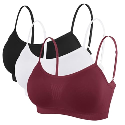 Litthing Damen Sport BH Nahtlos Komfort-BHS Gepolsterte Damen-Oberteile Verstellbarer Träger Bralettes Weste-Stil Athletisches kabelloses Wickel-Brust-Crop-Top für Yoga Fitness Training von Litthing