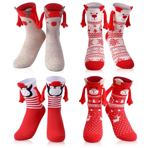 Litthing Lustige Magnetische Weihnachtssocken Socken Damen und Herren Holding Hands Socks mit Magnetischen Händen Funny Witzige Freundschaftssocken Magnet für Friends Couple Geschenke Litthing Lustige Magnetische Weihnachtssocken Socken Damen und Herren Holding Hands Socks mit Magnetischen Händen Funny Witzige Freundschaftssocken Magnet für Friends Couple Geschenke von Litthing