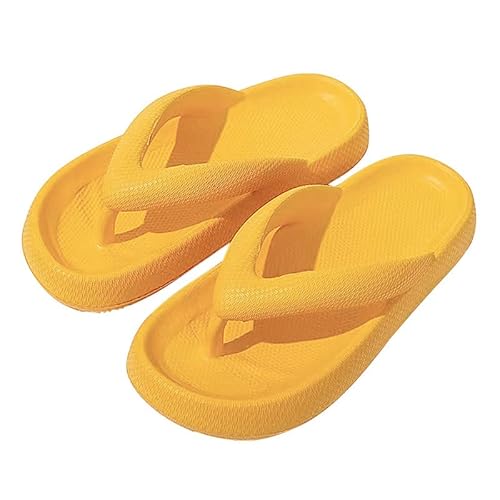 Litthing Schlappen Damen Herren Sommer Dicke Sohle Flip Flops Rutschfeste Badezimmer Dusche Hausschuhe Pool Strand Badelatschen Weiche Wolken Zehentrenner von Litthing