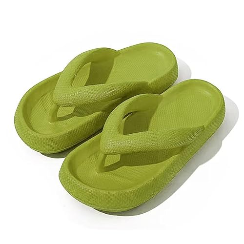 Litthing Schlappen Damen Herren Sommer Dicke Sohle Flip Flops Rutschfeste Badezimmer Dusche Hausschuhe Pool Strand Badelatschen Weiche Wolken Zehentrenner von Litthing