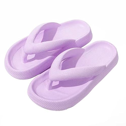 Litthing Schlappen Damen Herren Sommer Dicke Sohle Flip Flops Rutschfeste Badezimmer Dusche Hausschuhe Pool Strand Badelatschen Weiche Wolken Zehentrenner von Litthing