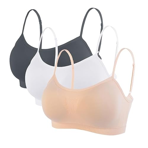 Litthing Damen Sport BH Nahtlos Komfort-BHS Gepolsterte Damen-Oberteile Verstellbarer Träger Bralettes Weste-Stil Athletisches kabelloses Wickel-Brust-Crop-Top für Yoga Fitness Training von Litthing