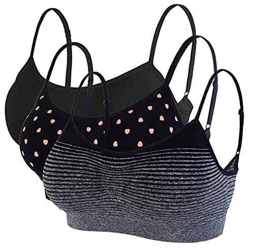 Litthing Damen Sport BH Nahtlos Komfort-BHS Gepolsterte Damen-Oberteile Verstellbarer Träger Bralettes Weste-Stil Athletisches kabelloses Wickel-Brust-Crop-Top für Yoga Fitness Training von Litthing