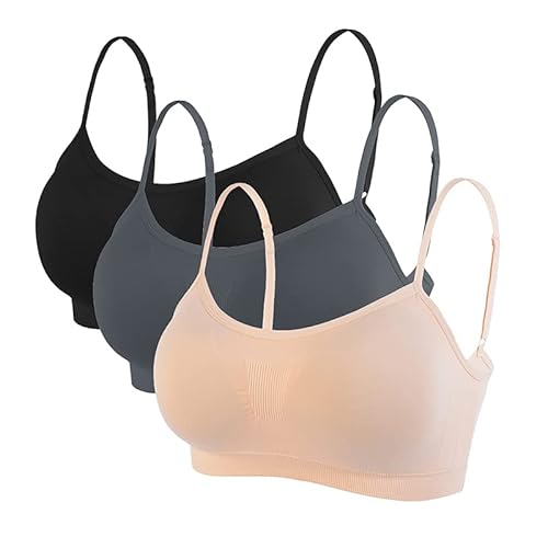 Litthing Damen Sport BH Nahtlos Komfort-BHS Gepolsterte Damen-Oberteile Verstellbarer Träger Bralettes Weste-Stil Athletisches kabelloses Wickel-Brust-Crop-Top für Yoga Fitness Training von Litthing