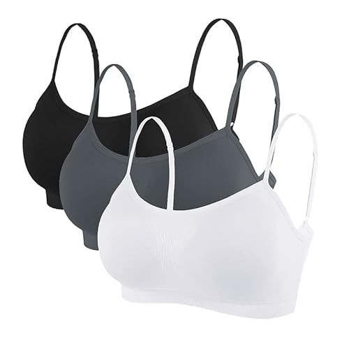 Litthing Damen Sport BH Nahtlos Komfort-BHS Gepolsterte Damen-Oberteile Verstellbarer Träger Bralettes Weste-Stil Athletisches kabelloses Wickel-Brust-Crop-Top für Yoga Fitness Training von Litthing