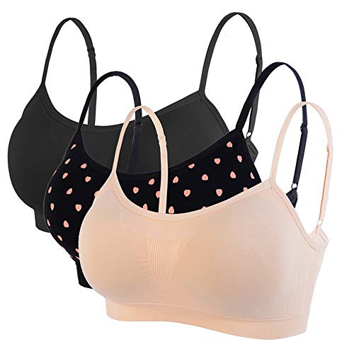 Litthing Damen Sport BH Nahtlos Komfort-BHS Gepolsterte Damen-Oberteile Verstellbarer Träger Bralettes Weste-Stil Athletisches kabelloses Wickel-Brust-Crop-Top für Yoga Fitness Training von Litthing