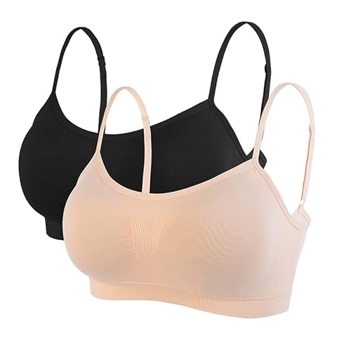 Litthing Damen-Sport-BH Nahtlos Komfort-BHS Gepolsterte Damen-Oberteile Verstellbarer Träger Bralettes Weste-Stil Athletisches kabelloses Wickel-Brust-Crop-Top für Yoga Fitness Training von Litthing