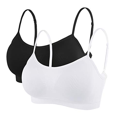 Litthing Damen Sport BH Nahtlos Komfort-BHS Gepolsterte Damen-Oberteile Verstellbarer Träger Bralettes Weste-Stil Athletisches kabelloses Wickel-Brust-Crop-Top für Yoga Fitness Training von Litthing