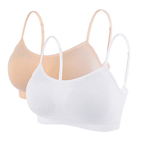 Litthing Damen Sport BH Nahtlos Komfort-BHS Gepolsterte Damen-Oberteile Verstellbarer Träger Bralettes Weste-Stil Athletisches kabelloses Wickel-Brust-Crop-Top für Yoga Fitness Training von Litthing