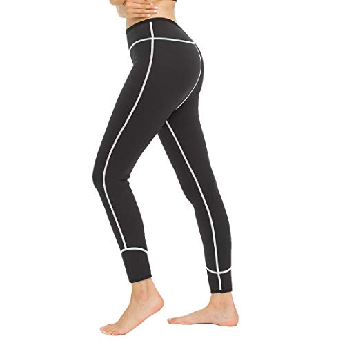 Yoga Hose Gewichtsverlust Hosen Neoprenhose Damen Sauna Hosen Sport Leggings Hohe ​Taille zum Schwitzen Fettverbrennung Abnehmen von Litthing