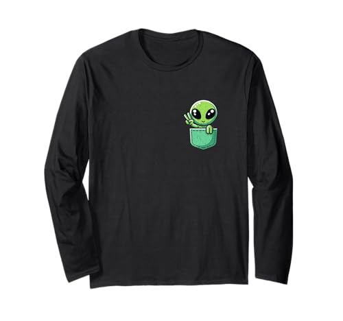 Niedliches kleines Alien im Taschenuniversum UFO Baby Monster Langarmshirt Niedliches kleines Alien im Taschenuniversum UFO Baby Monster Langarmshirt von Little Alien In Pocket Universe UFO