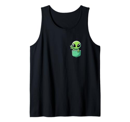 Niedliches kleines Alien im Taschenuniversum UFO Baby Monster Tank Top von Little Alien In Pocket Universe UFO