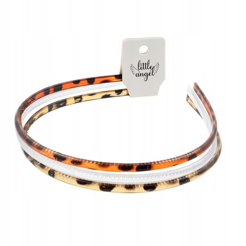 3er Set Haarreif Damen schmal – Leopard Haarband rutschfest, dünne Kunststoff Haarreifen für Frauen & Mädchen, modisch, leicht & bequem, Frisur Accessoire von Little Angel