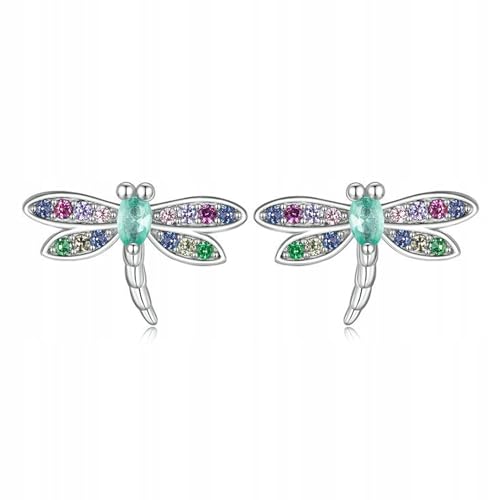 FRAISE Ohrringe Silber 925 - Ohrstecker Silber 925 - Libellen Ohrringe aus 925er Sterling Silber - Echt Silber - Hypoallergen, Minimalistisch, Zeitloser Schmuck für Alltag & Anlass von Little Angel