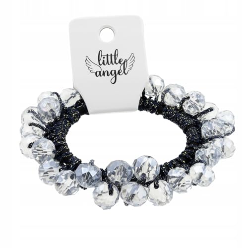 Haargummi mit funkelnden Kristallperlen – elastisches Zopfgummi für Damen & Mädchen – modisches Haargummi für Zopf, Dutt & Pferdeschwanz – Little Angel von Little Angel
