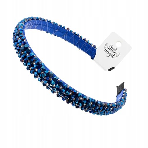 Haarreif Damen Glitzer Kristall Stirnband – Elegantes Haarband mit Strass für Alltag, Party & Hochzeit – Haaraccessoire Mädchen & Frauen – Rutschfest & Bequem – Little Angel (Blau, Normal) von Little Angel
