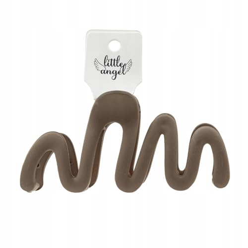 Haarspange Wellenform Braun – Trendige Haarklammer für Damen & Mädchen – Matte Oberfläche, starker Halt, stylisch & bequem für den Alltag - Little Angel von Little Angel