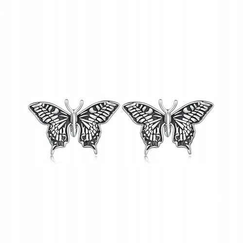 Ohrringe Silber 925 - Schmetterling Ohrringe Damen – Vintage Design Ohrstecker aus Echtsilber – Eleganter Schmuck für Frauen – Geschenkidee – Ohrschmuck Silber - Echtsilber von Little Angel