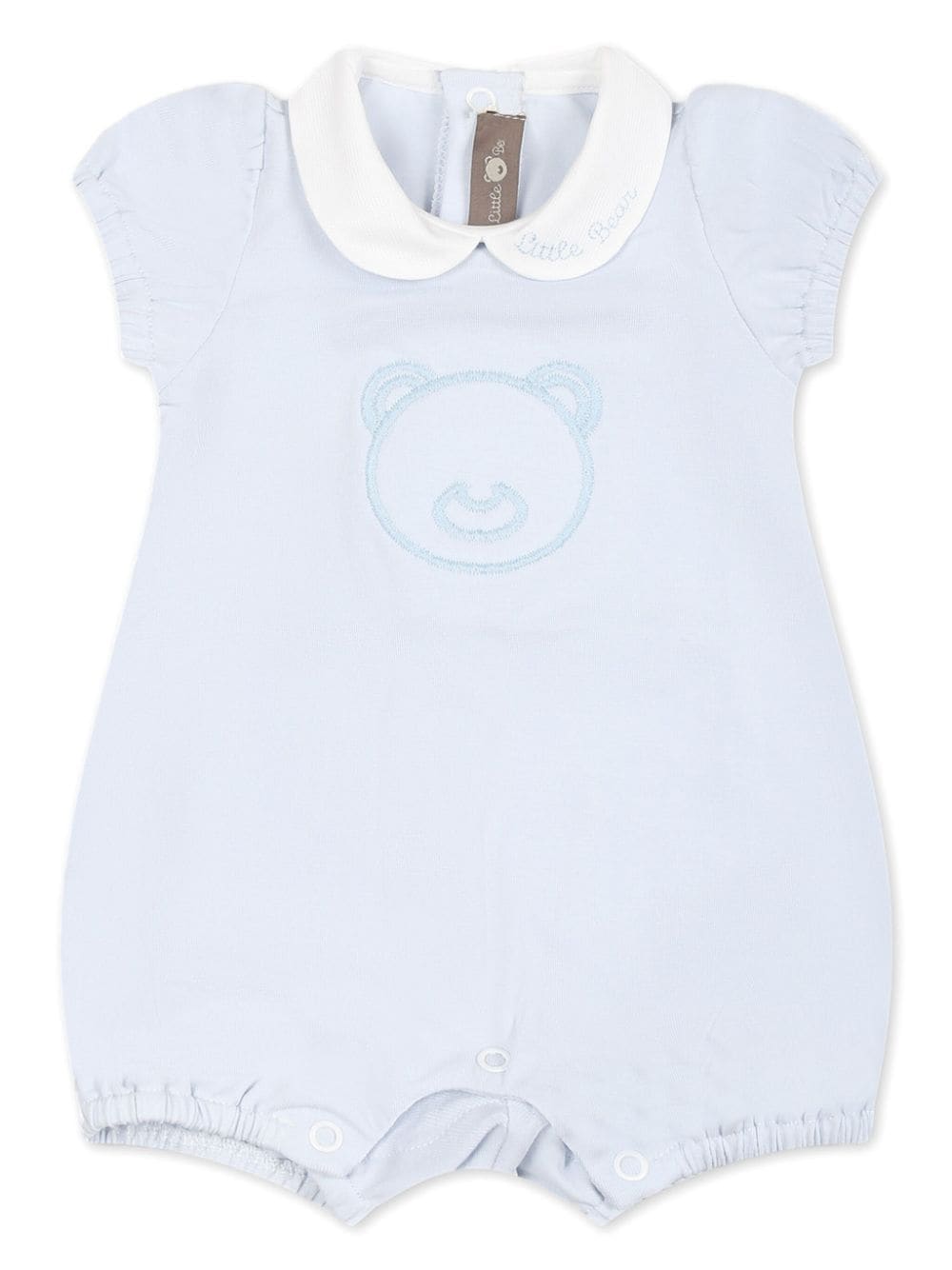 Little Bear Kurzer Strampler mit Logo-Stickerei - Blau von Little Bear