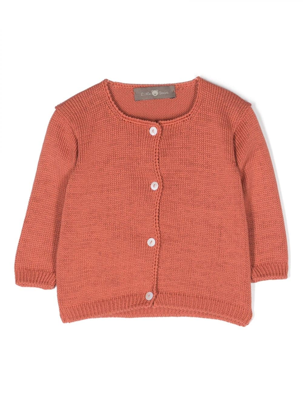 Little Bear Cardigan mit rundem Ausschnitt - Orange von Little Bear