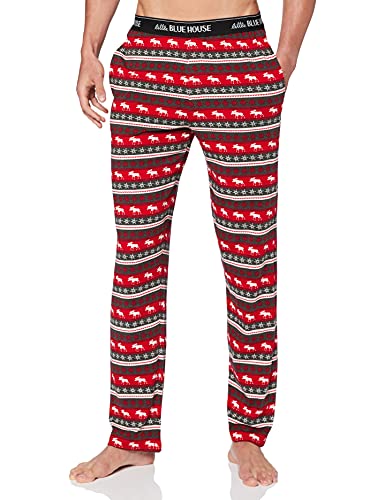 Hatley Damen Bear Family Pyjamas Zweiteiliger Schlafanzug, Rot (M Jersey Pyjama Pants-Fair Isle Moose 600), X-Large von Little Blue House