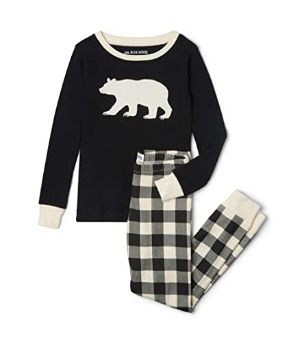 Hatley Jungen Long Sleeve Appliqué Pajama Set Pyjamaset, Cremefarbener Bär, 3 Jahre von Little Blue House