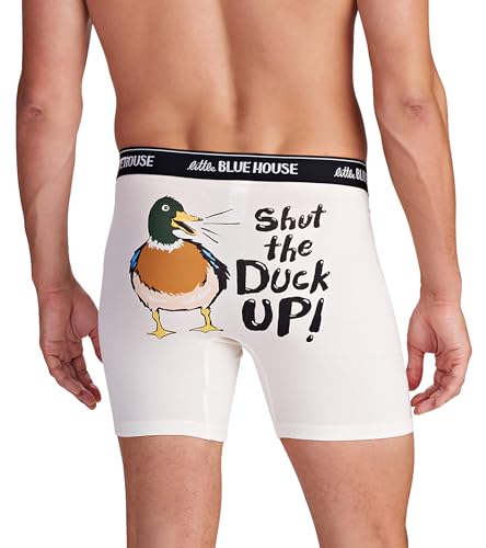 Little Blue House Herren Funny Boxer Briefs Retroshorts, Shutter The Duck Up, Large Little Blue House Herren Funny Boxer Briefs Retroshorts, Shutter The Duck Up, Large von Little Blue House
