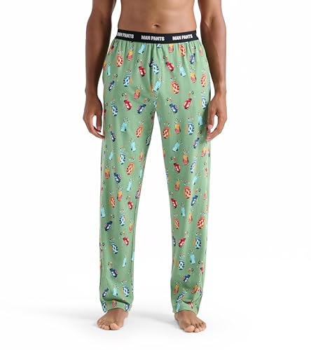 Little Blue House Herren Man Pants Pyjama Bottoms Pyjamahose, Golftaschen, L von Little Blue House