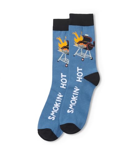 Little Blue House Herren Men's Printed Crew Socks Freizeitsocken, Smokin Hot, Einheitsgröße (2er Pack) von Little Blue House