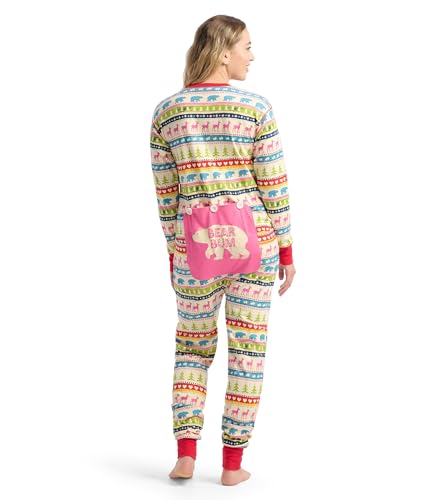 Little Blue House Unisex Family Union Suit Pyjamas Pyjamaset, Cremefarben Fair Isle, M von Little Blue House